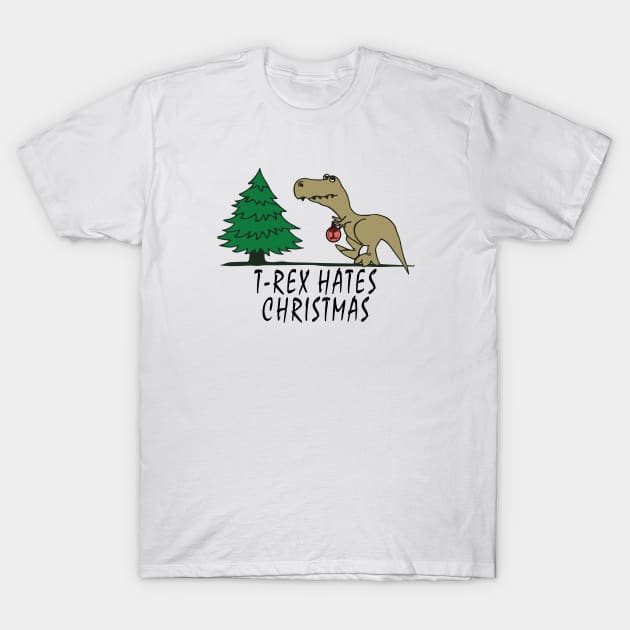 T-Rex - Hates Christmas T-Shirt by madmonkey